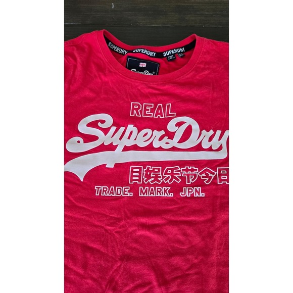 Superdry Graphic Tee‎ Real Super Dry Japan Script Short Sleeve Top UK 16 - Picture 2 of 7